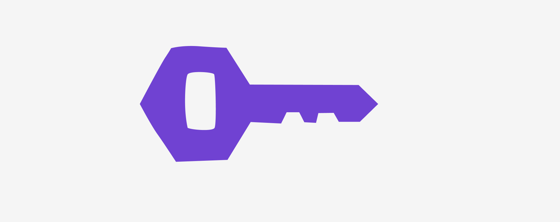 Illustration of a key, representing a wallet private key